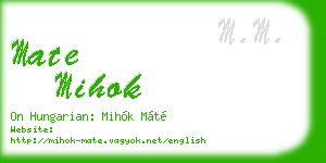 mate mihok business card
